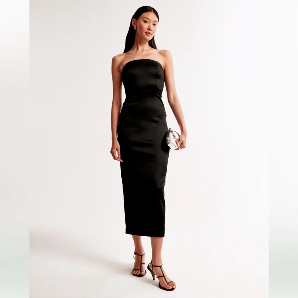 Abercrombie & Fitch | Dresses | Strapless Satin Sculpt Maxi Black Dress | Poshmark Abercrombie & Fitch | Dresses | Strapless Satin Sculpt Maxi Black Dress | Poshmark